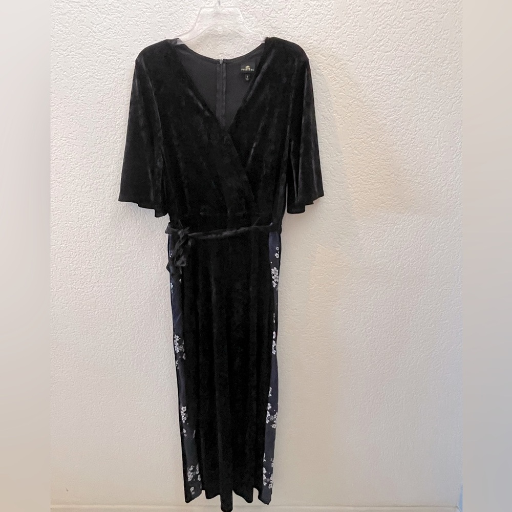 Disney Princess black velvet jumpsuit with inlays in pants